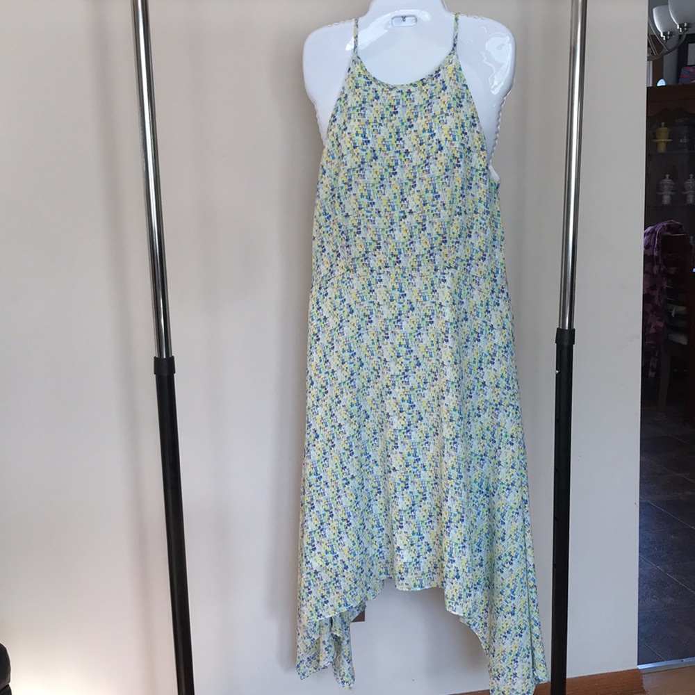The Limited women brick print high low maxi dress.